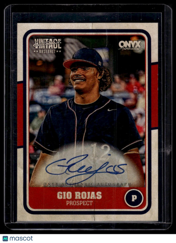 2025 Onyx Vintage Extended Gio Rojas #VAGIRO Autographs AU