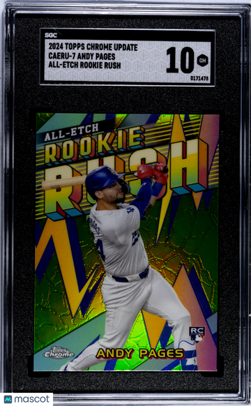 2024 Topps Chrome Update Andy Pages #CAERU-7 All Etch Rookie Rush SGC 10
