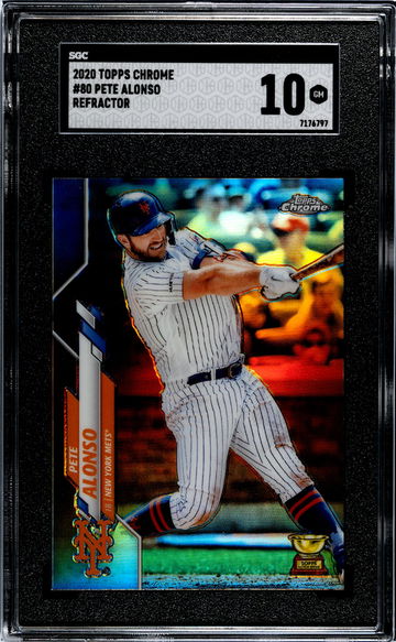 2020 Topps Chrome #80 Pete Alonso Refractor SGC 10