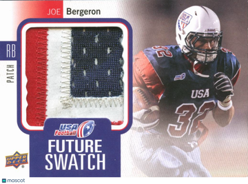 Joe Bergeron 2012 Upper Deck USA Football Future Swatch Future Swatch Patch Game-Worn football memorabilia Team USA