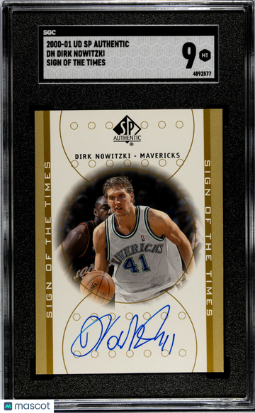 2000 Upper Deck SP Authentic Dirk Nowitzki #DN Sign Of Times SGC 9