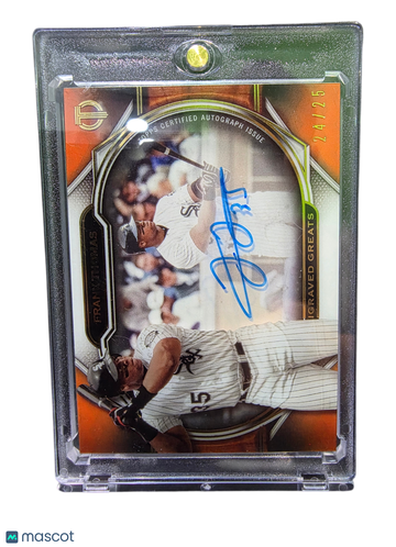 2021 Topps Tribute Engraved Greats Autographs Frank Thomas #EGA-FT Orange /25