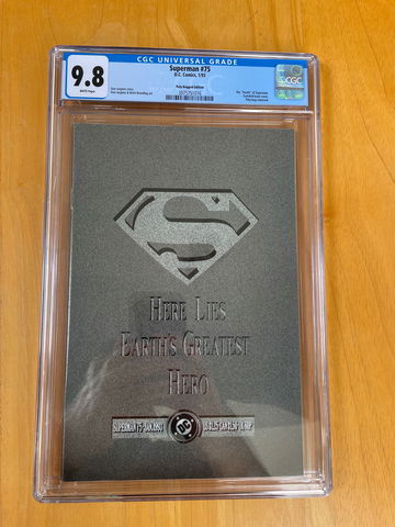Superman #75 CGC 9.8 White Pages polybag edition
