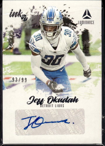 2021 Panini Luminance Ink Jeff Okudah #INK-JO Auto /99