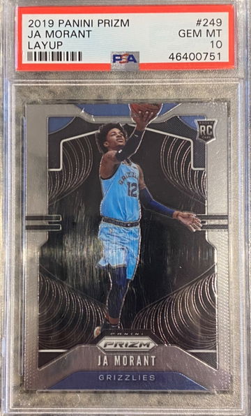 2019 Panini Prizm Ja Morant Layup Variation PSA 10 RC Rookie #249