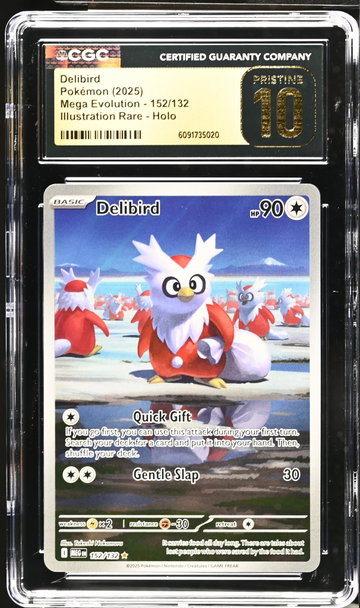 2025 Pokemon #152/132 Delibird Mega Evolution CGC 10