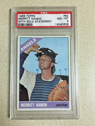 1966 Topps #62 Merritt Ranew PSA 8 NM-MT WITH SOLD STATEMENT ANGELS