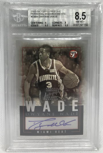 2003-04 Topps Pristine Dwyane Wade Rookie Auto BGS 8.5 Auto 10 POP 5