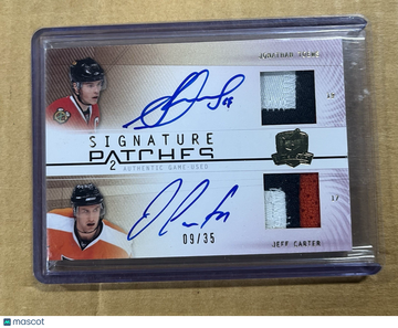 2009-10 Upper Deck The Cup Jeff Carter Jonathan Toews #09 Patch