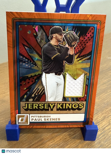 2025 Donruss Paul Skenes #JK-PS Jersey Kings Orange Ice MEM