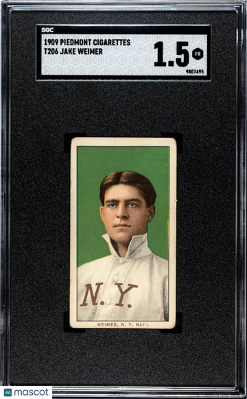 1909 Piedmont Cigarettes (T206) Jake Weimer SGC 1.5