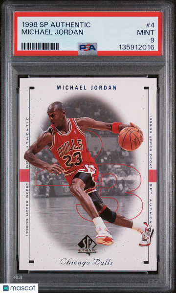 1998 SP Authentic Michael Jordan #4 PSA 9