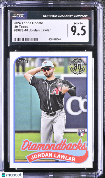 2024 Topps Update Jordan Lawlar #89US-40 '89 Topps CGC 9.5