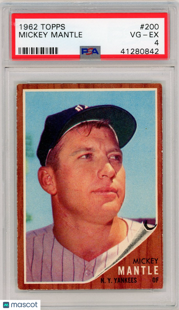 1962 Topps Mickey Mantle #200 PSA 4