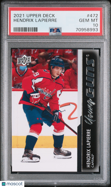2021-2022 Upper Deck Hendrix Lapierre #472 Rookie PSA 10