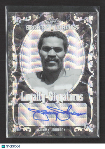 2017 Leaf Sports Heroes Loyalty Signatures Jimmy Johnson #LS-JJ1 Silver 17./25