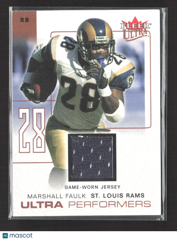 2004 Fleer Ultra Performers Marshall Faulk #UP/MF Game-worn jersey