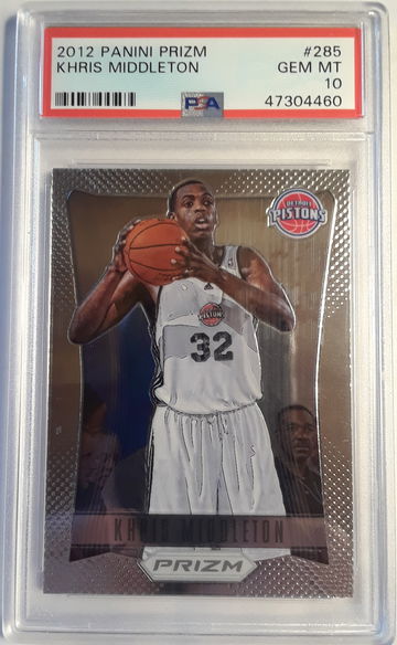 Khris Middleton 2012-13 Prizm Rookie Card! PSA 10 Gem Mint #285.