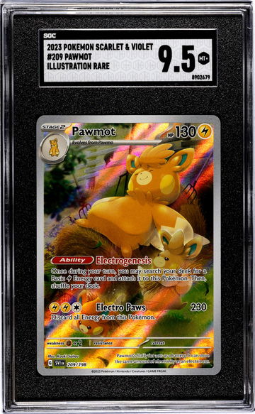 2023 Pokemon Scarlet & Violet Illustration Rare Pawmot #209 SGC 9.5