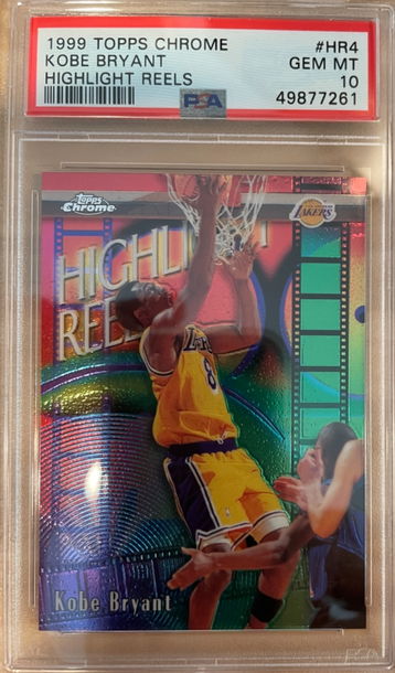 Kobe Bryant 1999 Topps Chrome Insert #HR4 highlight reels PSA 10 Gem Mint