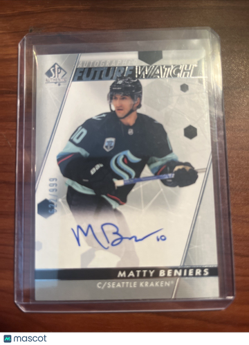 2022-23 SP Authentic Matty Beniers #102 Short Print