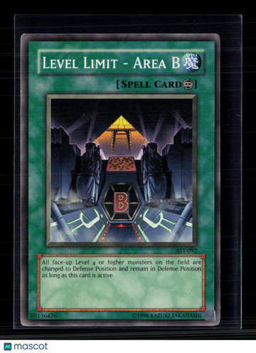 Yu-Gi-Oh! TCG Ancient Sanctuary Level Limit - Area B Continuous Spell Card