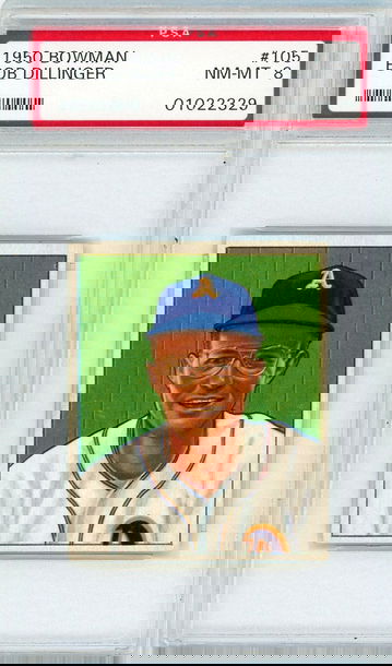 1950 Bowman Bob Dillinger #105 PSA 8 P1262