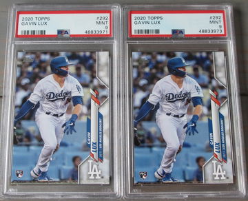 Gavin Lux RC Lot (2) 2020 Topps #292 PSA 9 Mint