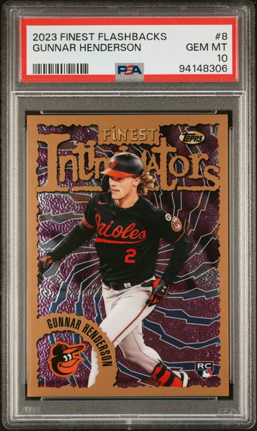 2023 Finest Flashbacks Intimidators Gunnar Henderson #8 PSA 10
