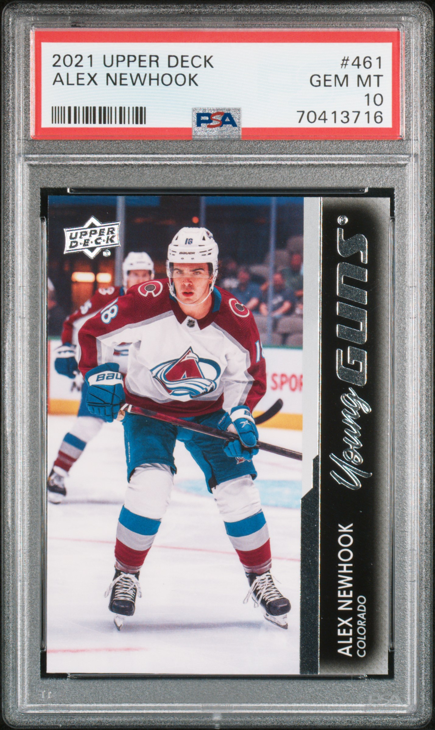 2021-2022 Upper Deck Alex Newhook #461 PSA 10