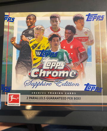 2020-2021 TOPPS BUNDESLIGA CHROME SAPPHIRE FACTORY SEALED BOX