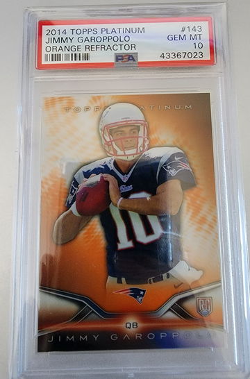 2014 Topps Platinum RC Jimmy Garoppolo Orange Refractor PSA 10