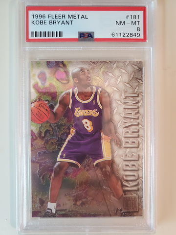 KOBE BRYANT 1996 FLEER METAL PSA 8 ROOKIE