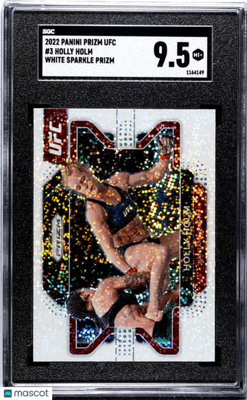 2022 Panini Prizm Ufc Holly Holm #3 White Sparkle SGC 9.5
