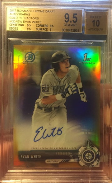 Evan White Gold Refractor Auto 41/50