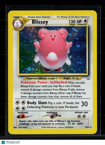 2000 Neo Genesis Blissey Holo Rare #2/64