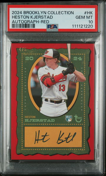 2024 Topps Brooklyn Collection Red Heston Kjerstad #AC-HK RC Auto /5 PSA 10