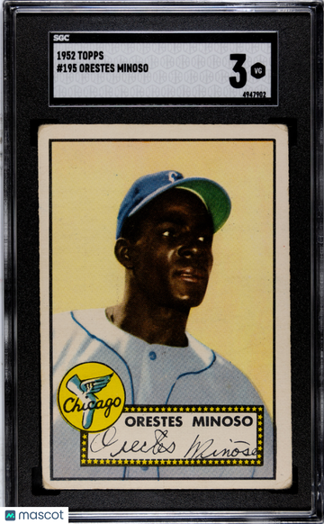 1952 Topps Orestes Minoso #195 SGC 3