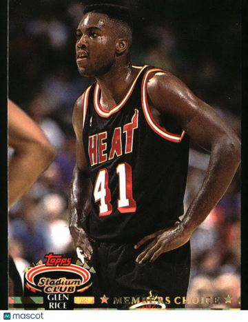 1992-93 Stadium Club Glen Rice #203 Members Only Miami Heat