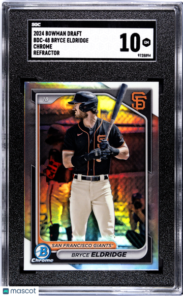 Bryce Eldridge 2024 Bowman Draft CHR. Refractor SGC 10