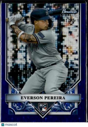 Everson Pereira 2024 Bowman Sterling Blue Refractor /40 New York Yankees