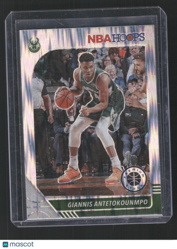 2019-20 Hoops Premium Stock Giannis Antetokounmpo #102 Prizms Pulsar