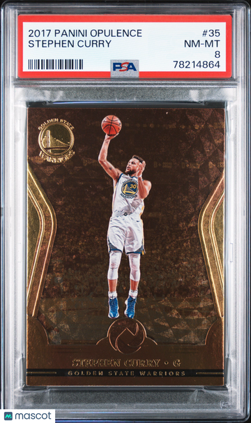 2017 Panini Opulence Stephen Curry #35 PSA 8