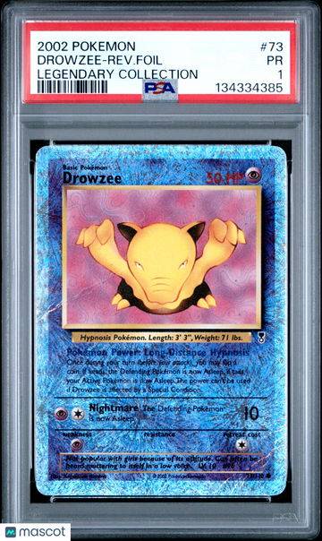 2002 Pokemon Legendary Collection Drowzee-Rev. Foil PSA 1 #73