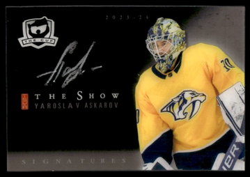 2023 Upper Deck The Cup SB-YA Yaroslav Askarov The Show Signatures Nashville Predators Auto