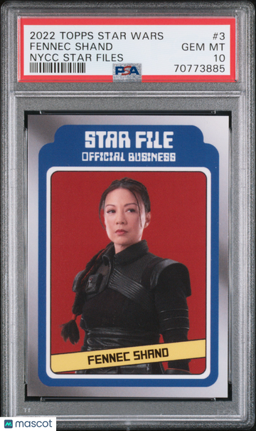 2022 Topps Star Wars Nycc Star Files Fennec Shand #3 PSA 10