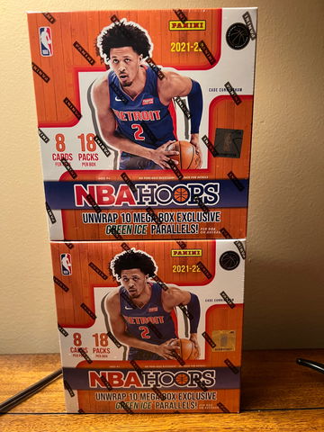 2021-22 Panini Hoops NBA Basketball Fanatics Exclusive Factory Sealed Mega Box LOT OF 2