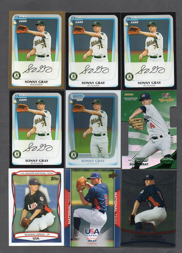 Sonny Gray Baseball Card Lot (32) - Many RC Rookies, Nice Variety A's Twins