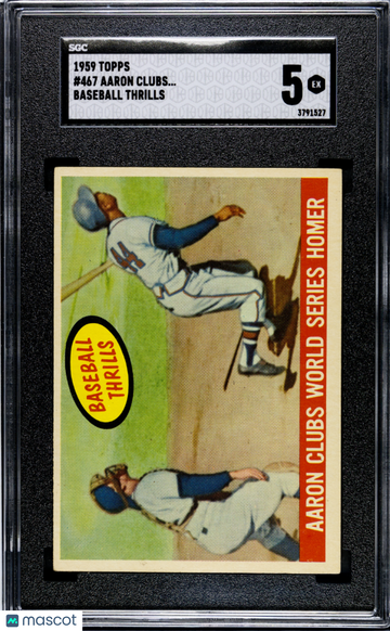 1959 Topps Aaron Clubs.. . #467 Baseball Thrills SGC 5