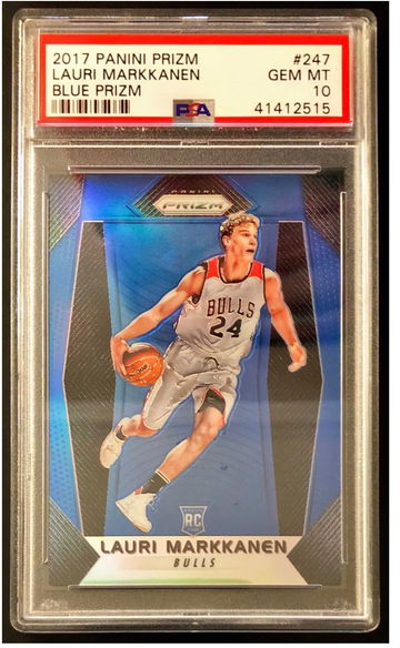 PSA 10 2017-18 Prizm Lauri Markkanen Rookie RC Blue /199 Gem Mint